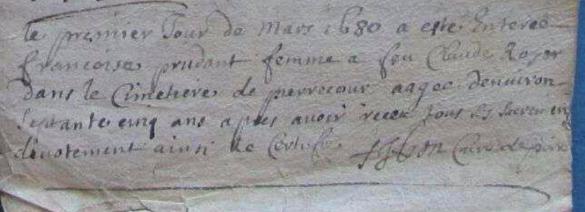 Acte décès Françoise Prudent Acte décès Françoise Prudent